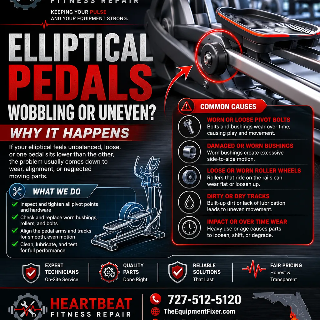 Elliptical Pedals Wobbling or Uneven? Why