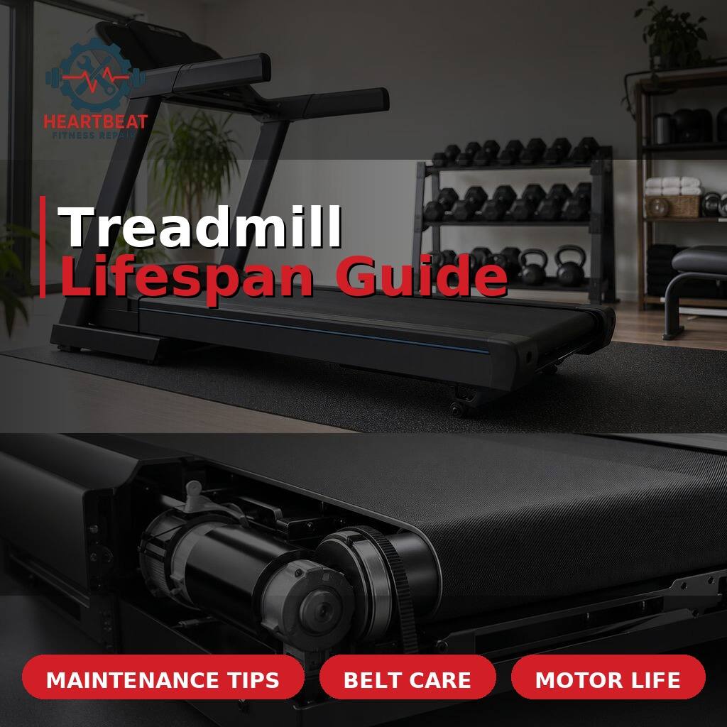 Well-maintained treadmill in a home gym built to last longer
