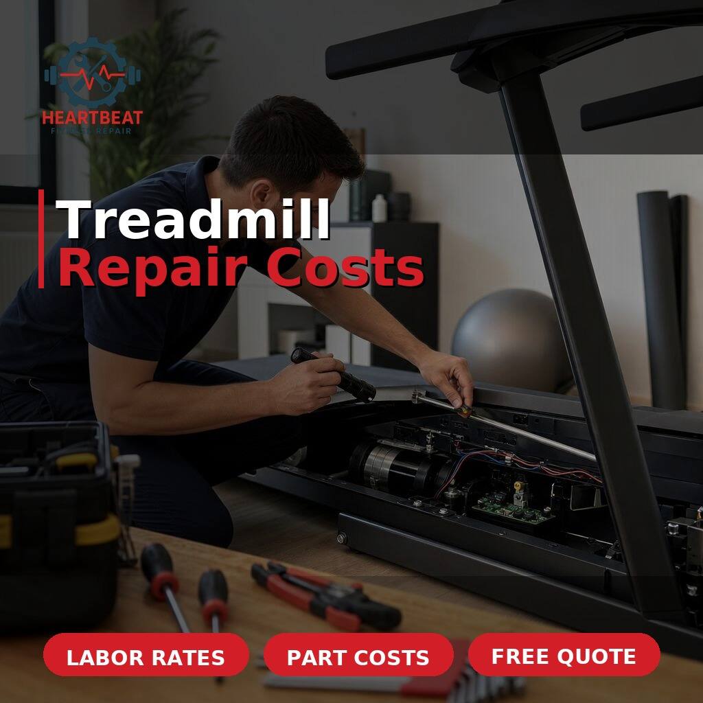 Treadmill being professionally diagnosed for repair cost