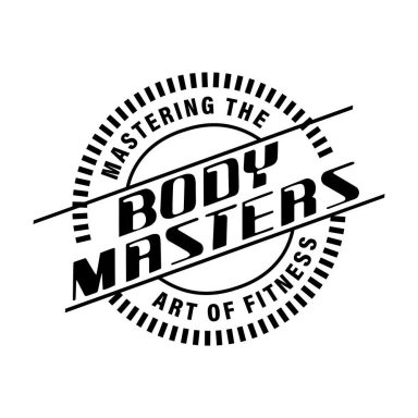 Logo for Body Masters, featuring the text "Mastering the Art of Fitness."
