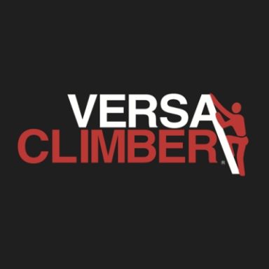 Logo for VersaClimber featuring the brand name and a climber silhouette.