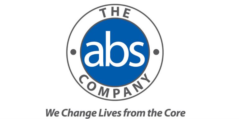 Logo of ABS Company with the slogan "We Change Lives from the Core."