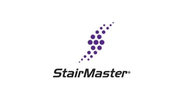 Logo for StairMaster featuring stylized dots and the brand name.
