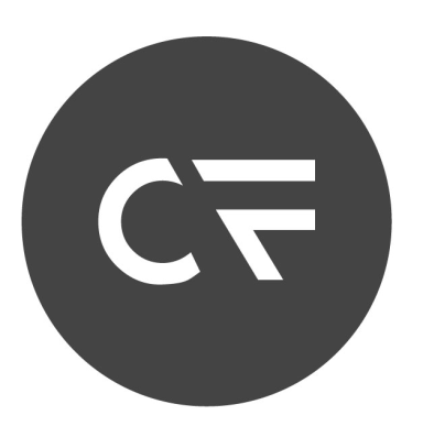 Logo featuring the letters "CF" in a modern, stylized design within a circular shape.