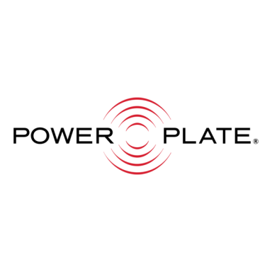 Power Plate logo featuring red concentric circles around the words "POWER PLATE."