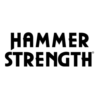Logo of Hammer Strength, featuring bold black text on a white background.